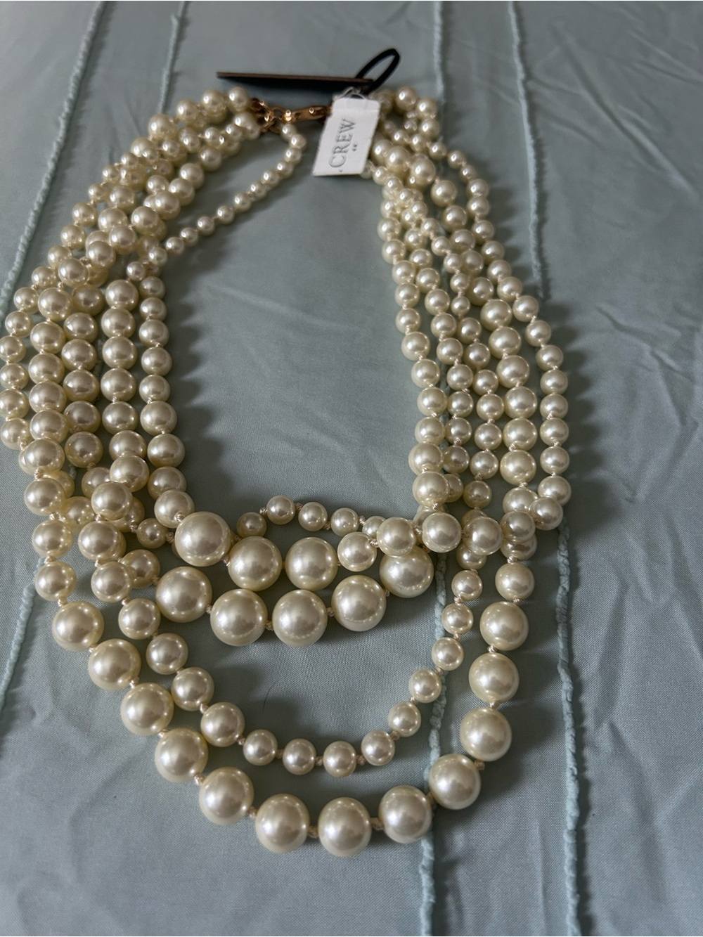 J. Crew Layered Cream Pearl Statement Necklace